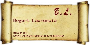 Bogert Laurencia névjegykártya